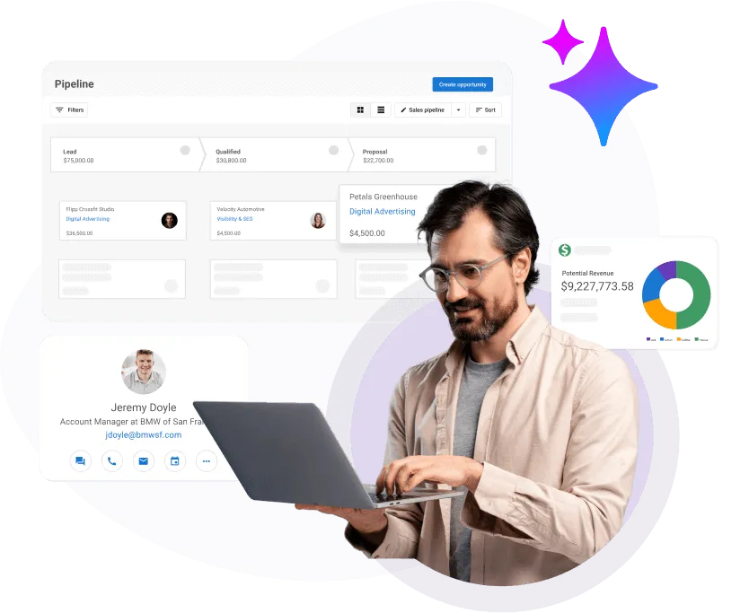 AI-powered CRM helping small businesses capture and convert leads
