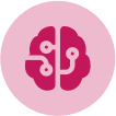 AI icon representing intelligent learning and business automation improvement
